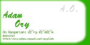 adam ory business card
